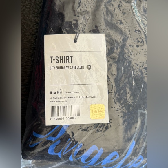 BTS LA MOTS TOUR NWT Graphic T-Shirt Black Cotton Los Angeles Design Kpop Band - Picture 3 of 10